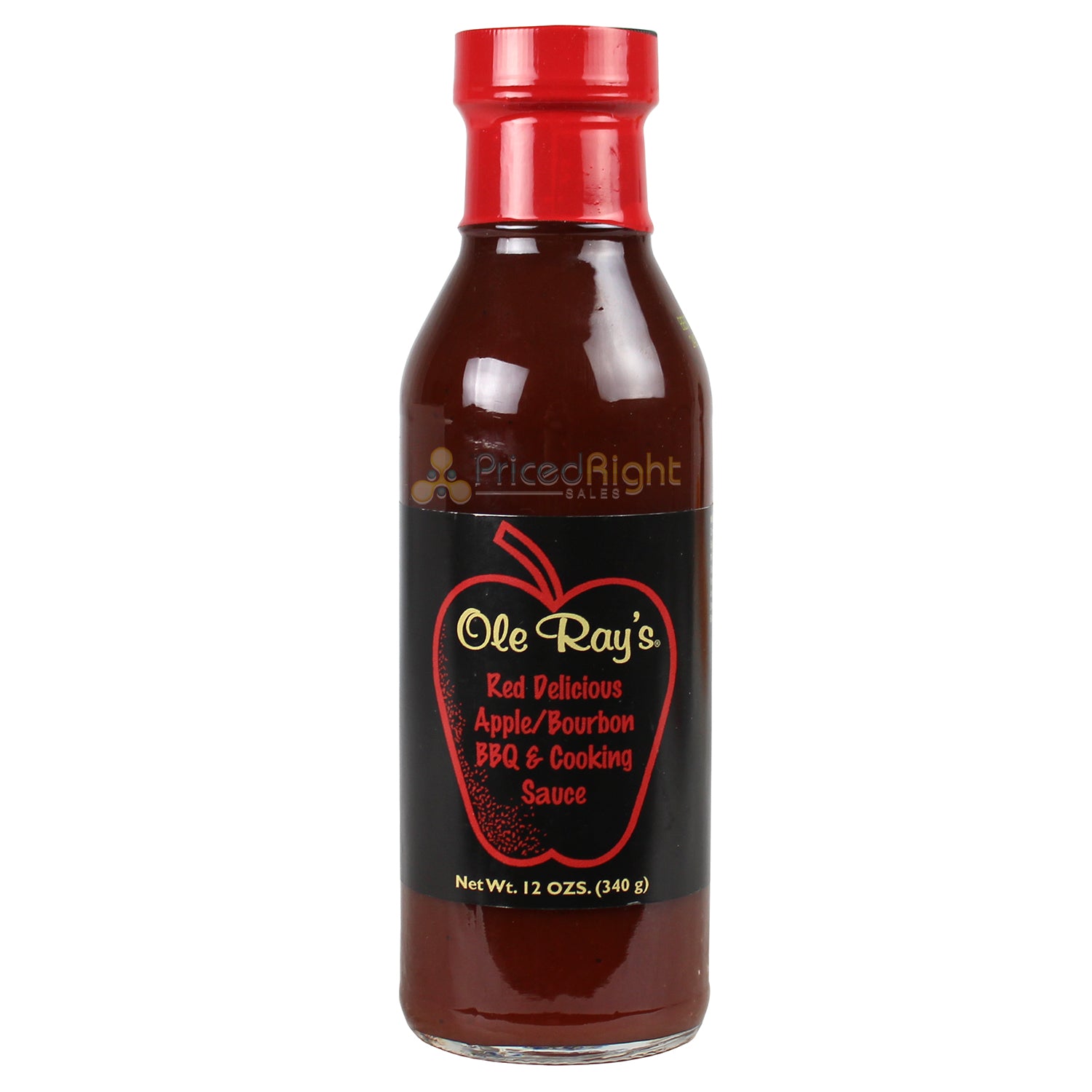 Ole Ray's Red Delicious Apple Bourbon Barbecue and Cooking Sauce 12 Oz 3762