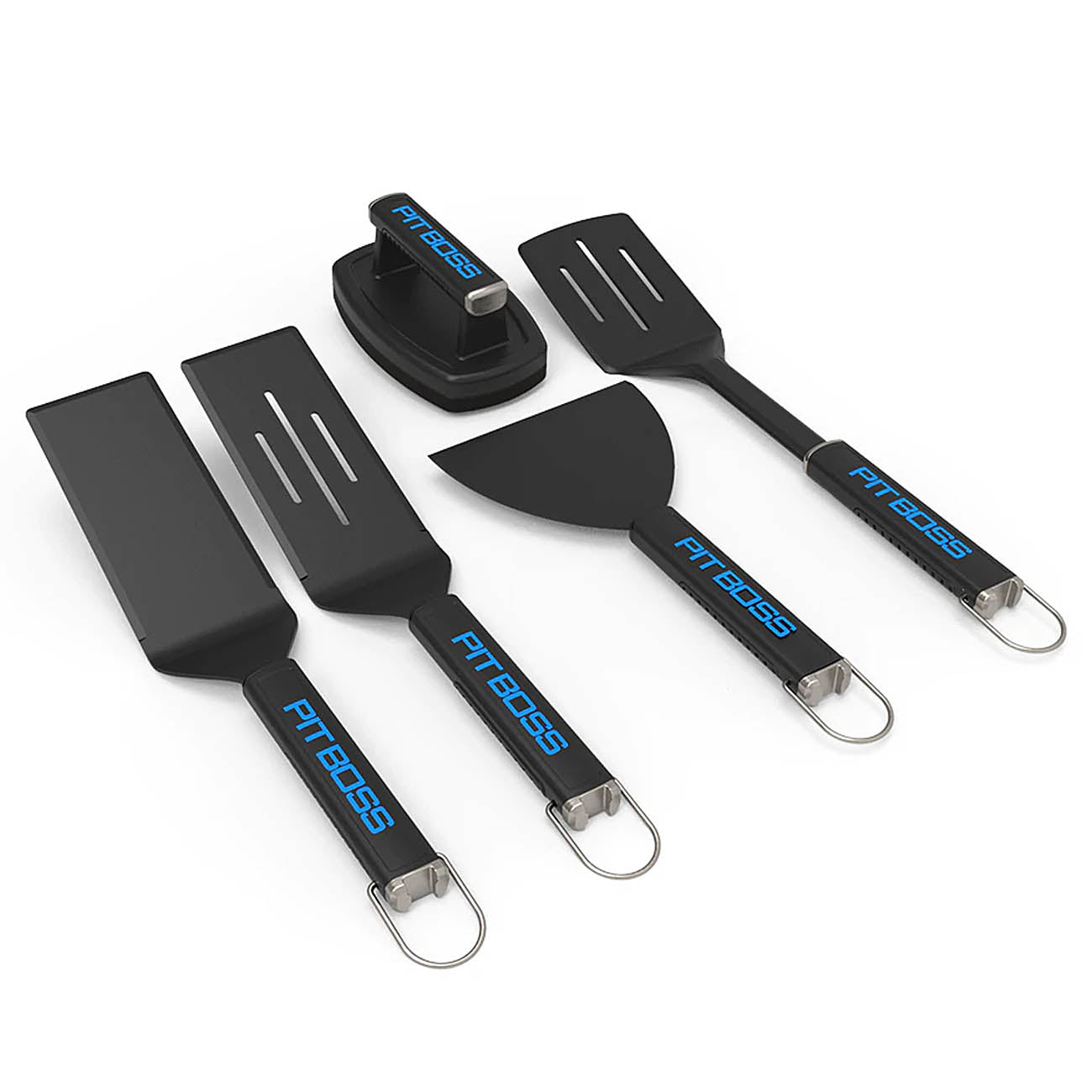 Pit Boss Ultimate Griddle 5 Piece Tool Kit with Spatulas Scraper and Brush 40930