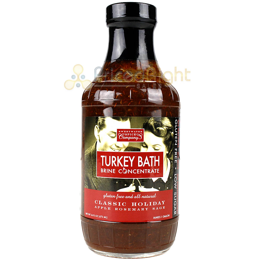 Sweetwater Classic Holiday Turkey Bath Brine Apple Rosemary Sage 16 Oz. Bottle