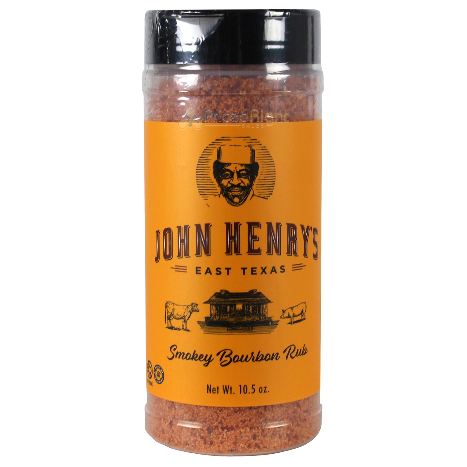 John Henry's Store Smokey Bourbon Rub Seasoning 10.5 Oz Bottle All Purpose 55761
