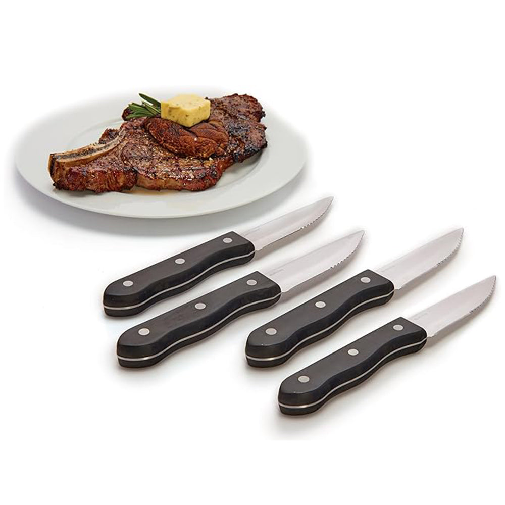 Broil King Steak Knives 4 Piece Set Stainless Steel Resin Handles 64935