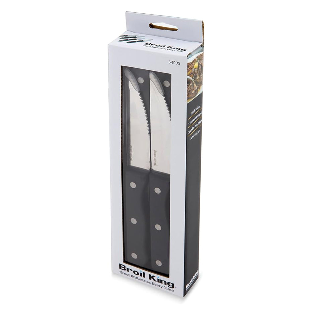 Broil King Steak Knives 4 Piece Set Stainless Steel Resin Handles 64935