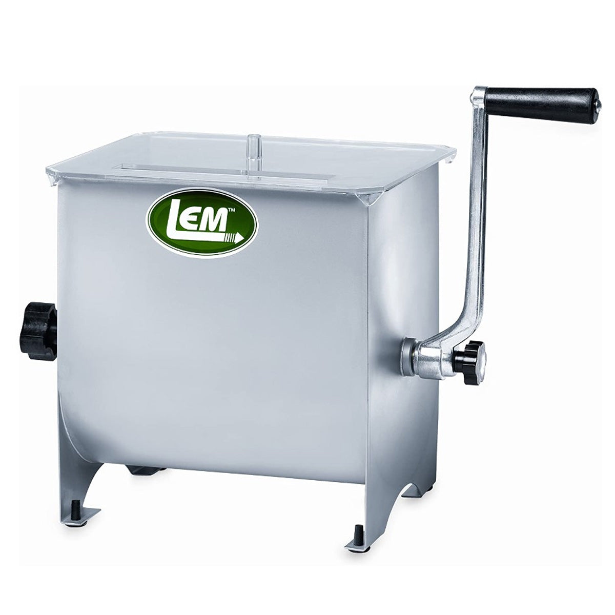 LEM Meat Mixer Manual Hand Crank Stainless Steel #654 Mighty Bite 20 lb Capacity