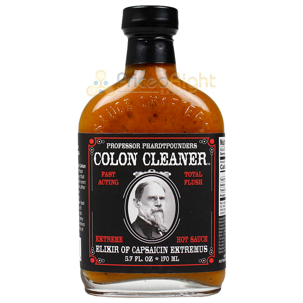 Sauce Crafters Phardtpounders Colon Cleaner Extreme Hot Sauce 5.7 Oz Bottle