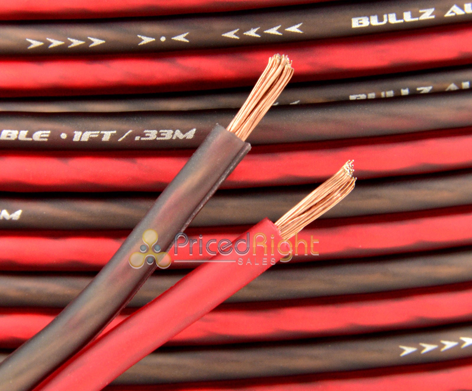 12 Gauge Speaker Wire Zip Cable Car Home Audio 200 FT Feet Spool Bullz Audio