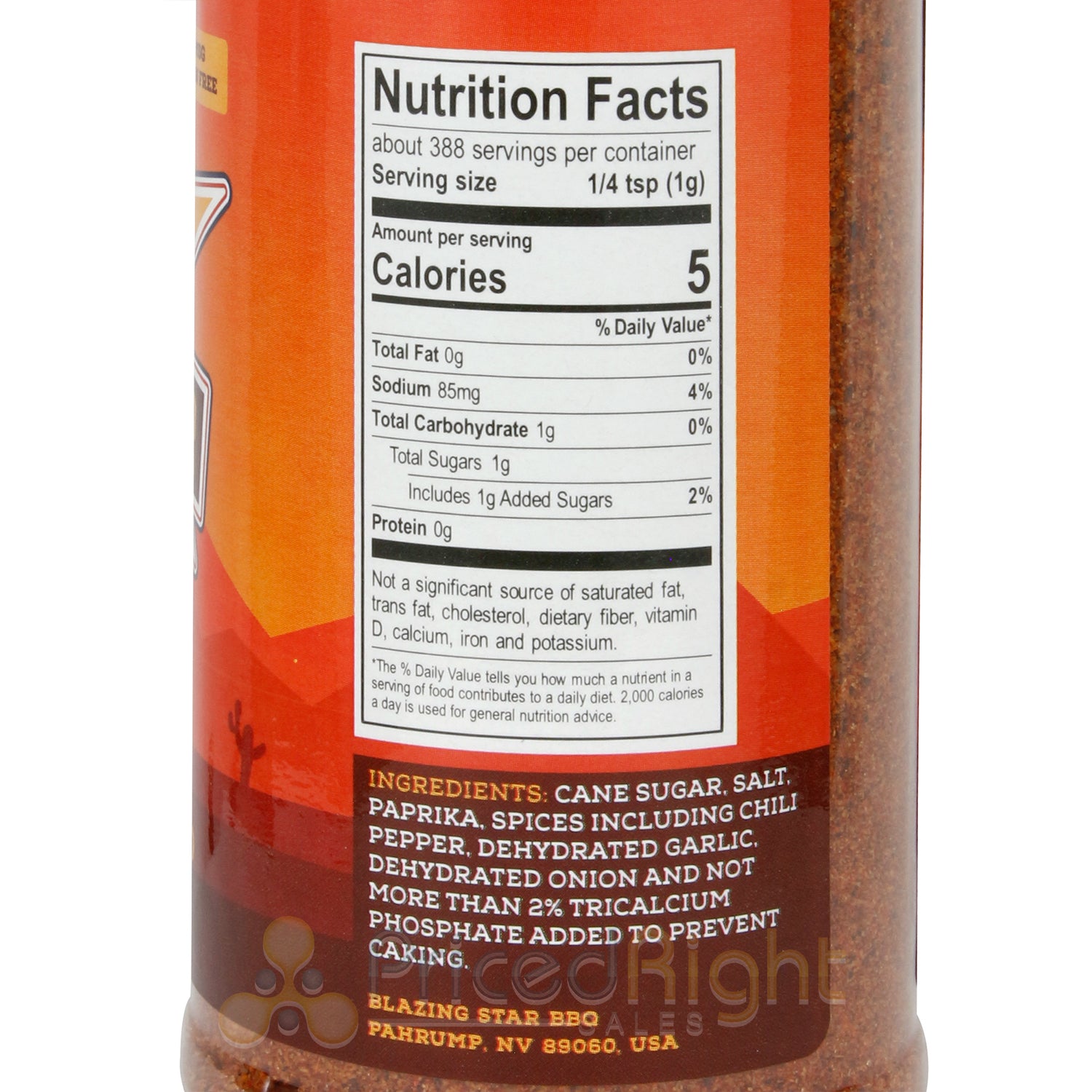 Blazing Star Pork'n Rub & Seasoning Sweet & Spicy Gluten Free No MSG 13.7 Oz