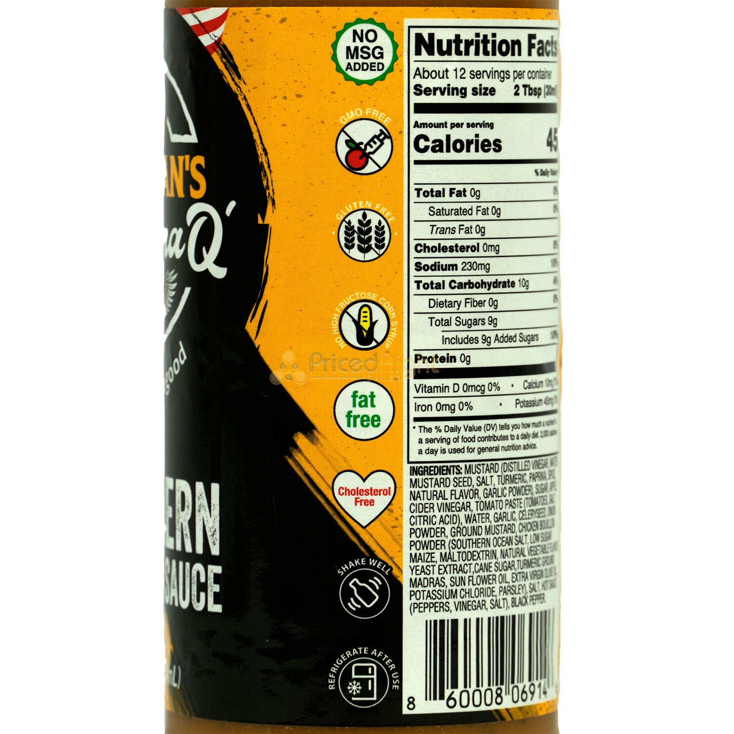Morgan's Carolina Q Southern Mustard Sauce Bold & Tangy GMO & Gluten Free 12 oz