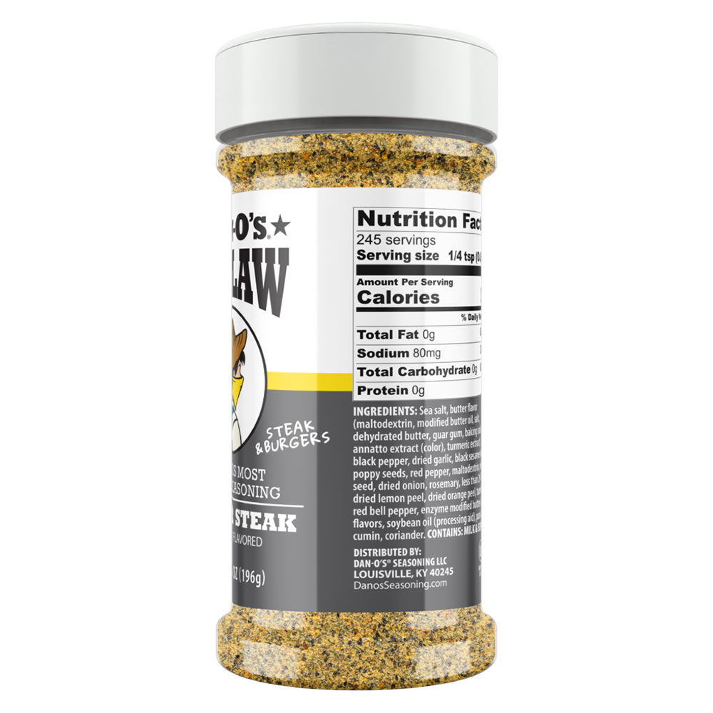 Dan-O's Outlaw Butter Steak Seasoning 6.9 Oz Garlic Onion DBP69