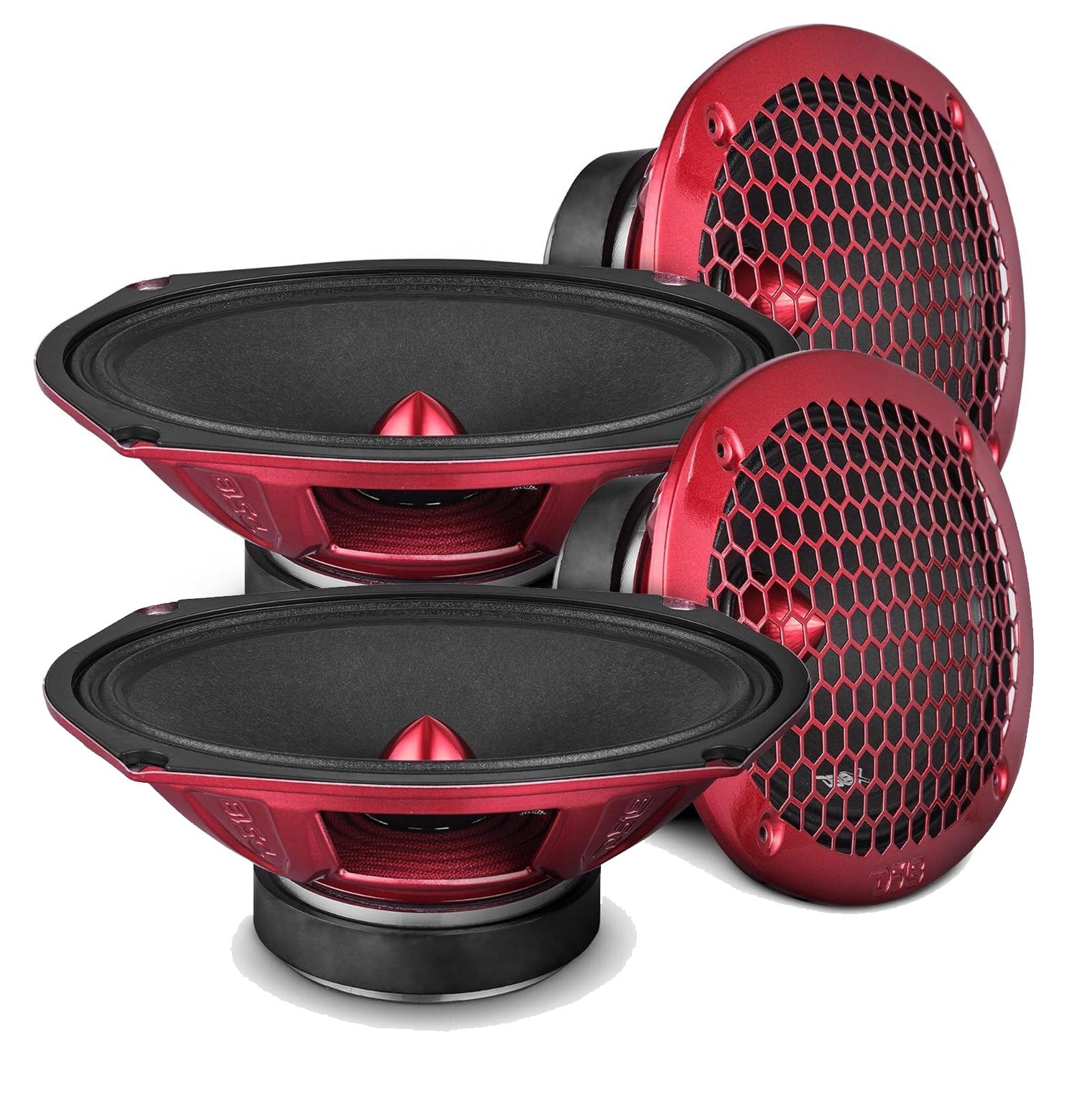 4 Pack DS18 6x9" Midrange Loudspeaker 400 Watts Max 4 Ohm Car Audio PRO-X694BM