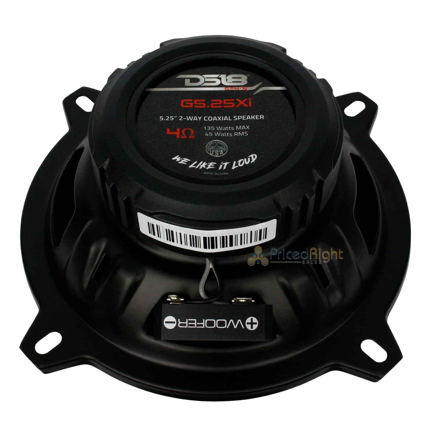 DS18 GEN-X 5.25 Inch 2 Way Coaxial Speaker Pair 135W Max 45W RMS 4 Ohm G5.25XI