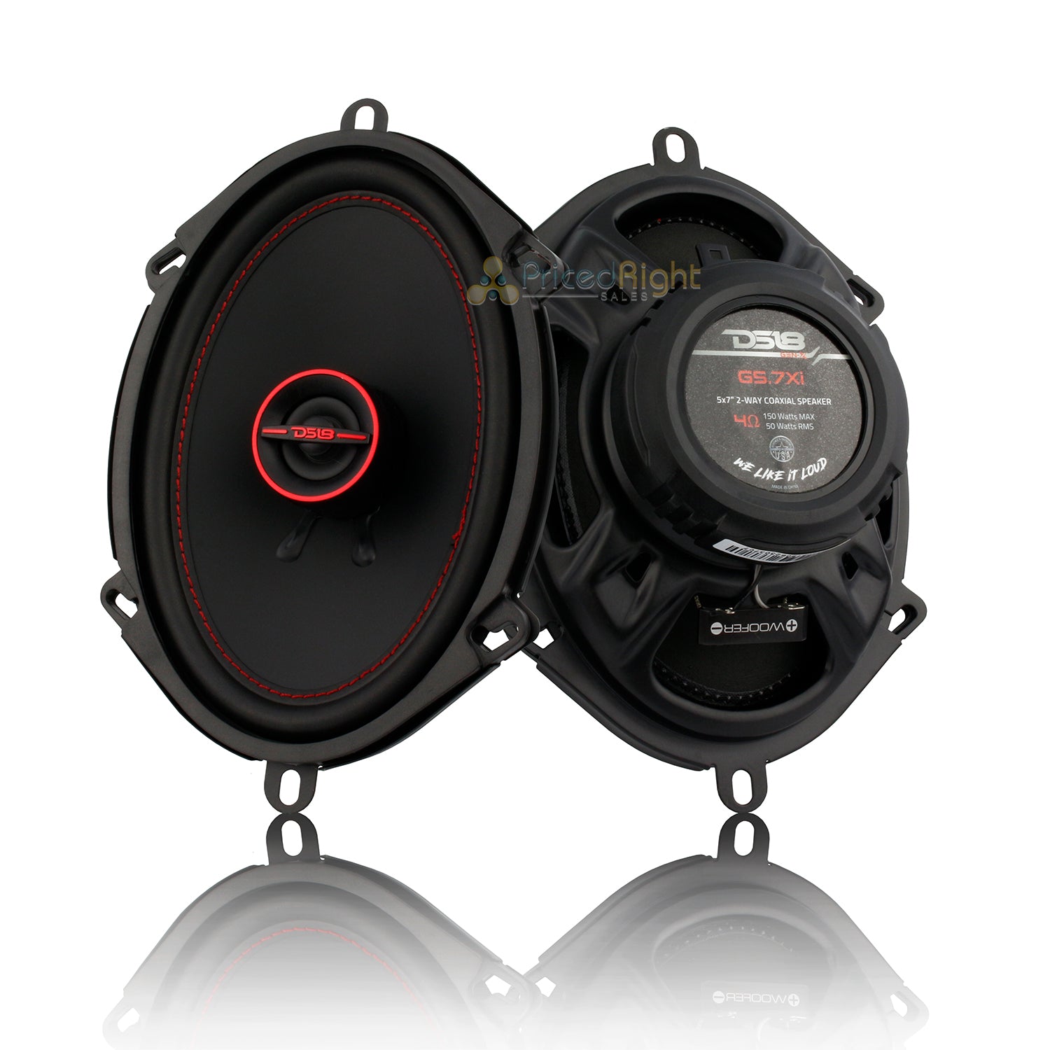 DS18 GEN-X 5 x 7 Inch 2 Way Coaxial Speaker Pair 150W Max 50W RMS 4 Ohm G5.7XI