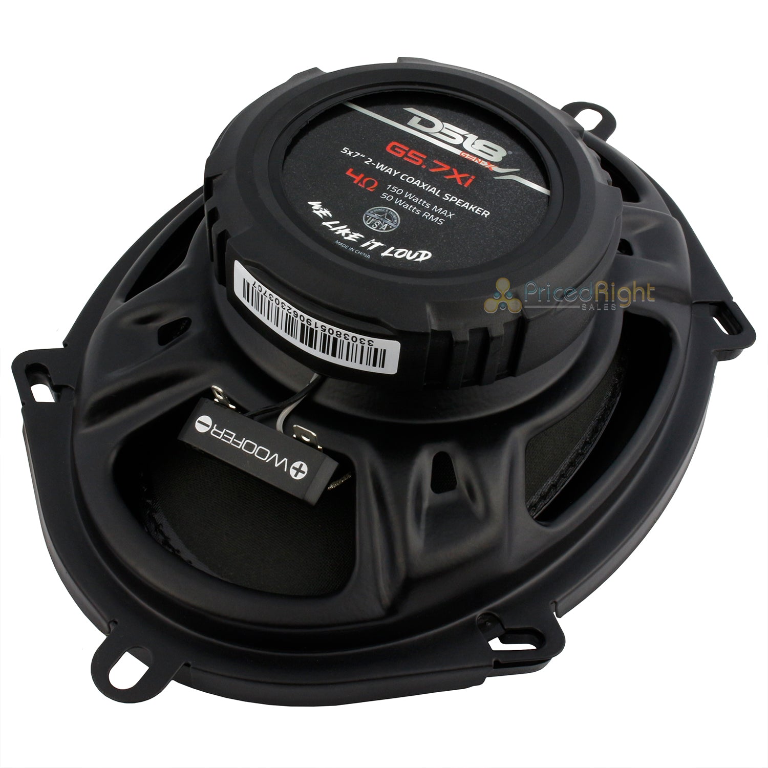 DS18 GEN-X 5 x 7 Inch 2 Way Coaxial Speaker Pair 150W Max 50W RMS 4 Ohm G5.7XI