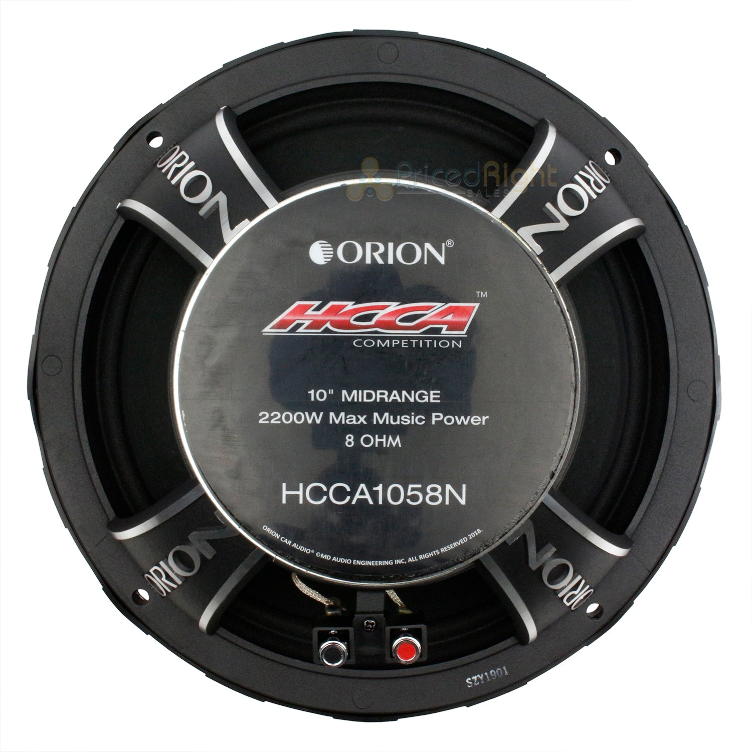 Orion 10" Midrange Speaker 8 Ohm 2200W Max Car Audio MidBass HCCA1058N Single