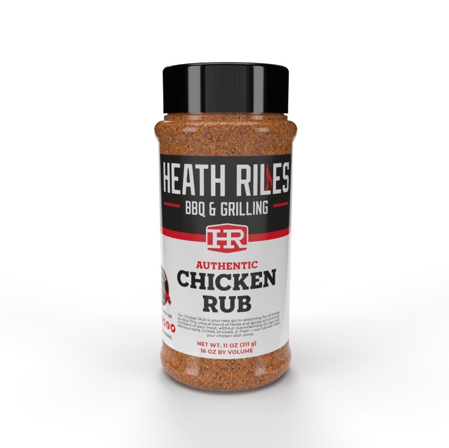 Heath Riles Chicken Rub 16 Oz Bottle Award Winning Gluten and MSG Free 00303