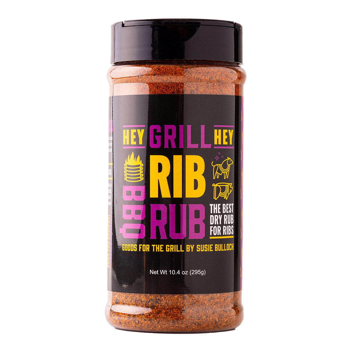 Hey Grill Hey Rib Rub 10.4 Oz BBQ MSG-Free Brown Sugar Paprika Onion Garlic