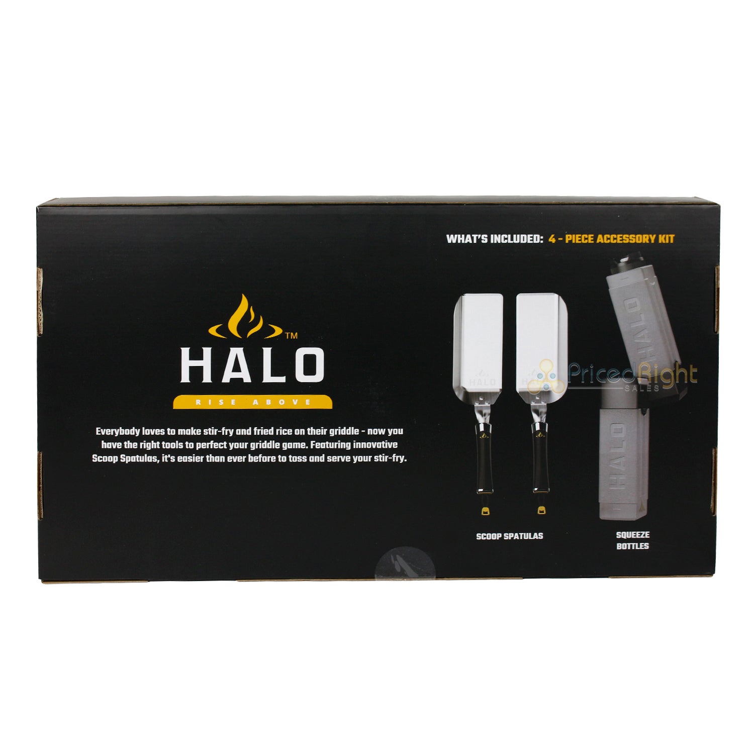 Halo Elite 4-Piece Stir-Fry Griddle Accessory Tool Kit Magnetic Stainless Steel