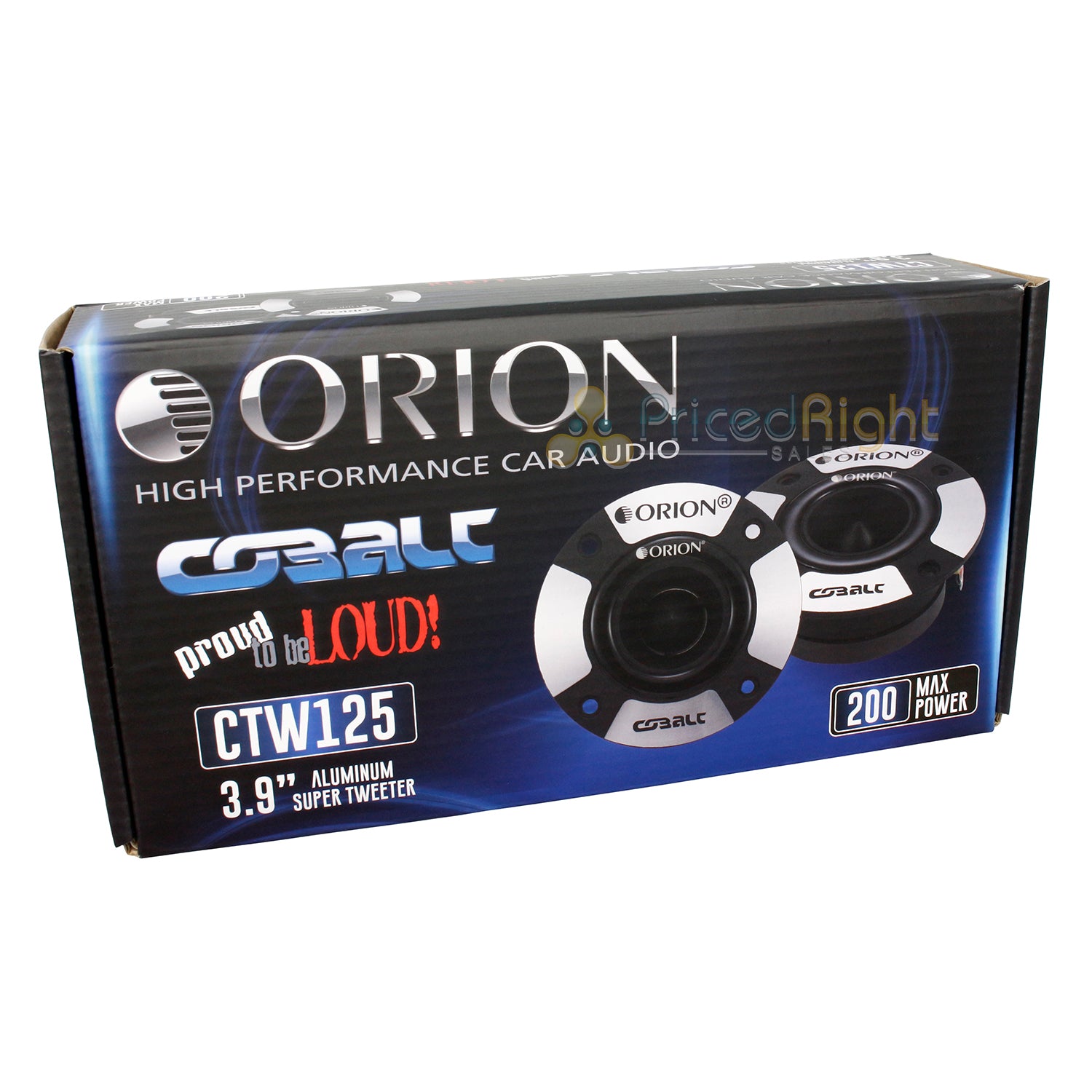 Orion CTW125 3.9" Aluminum Super Tweeter Pair 50W Rms 200W Max Cobalt Series