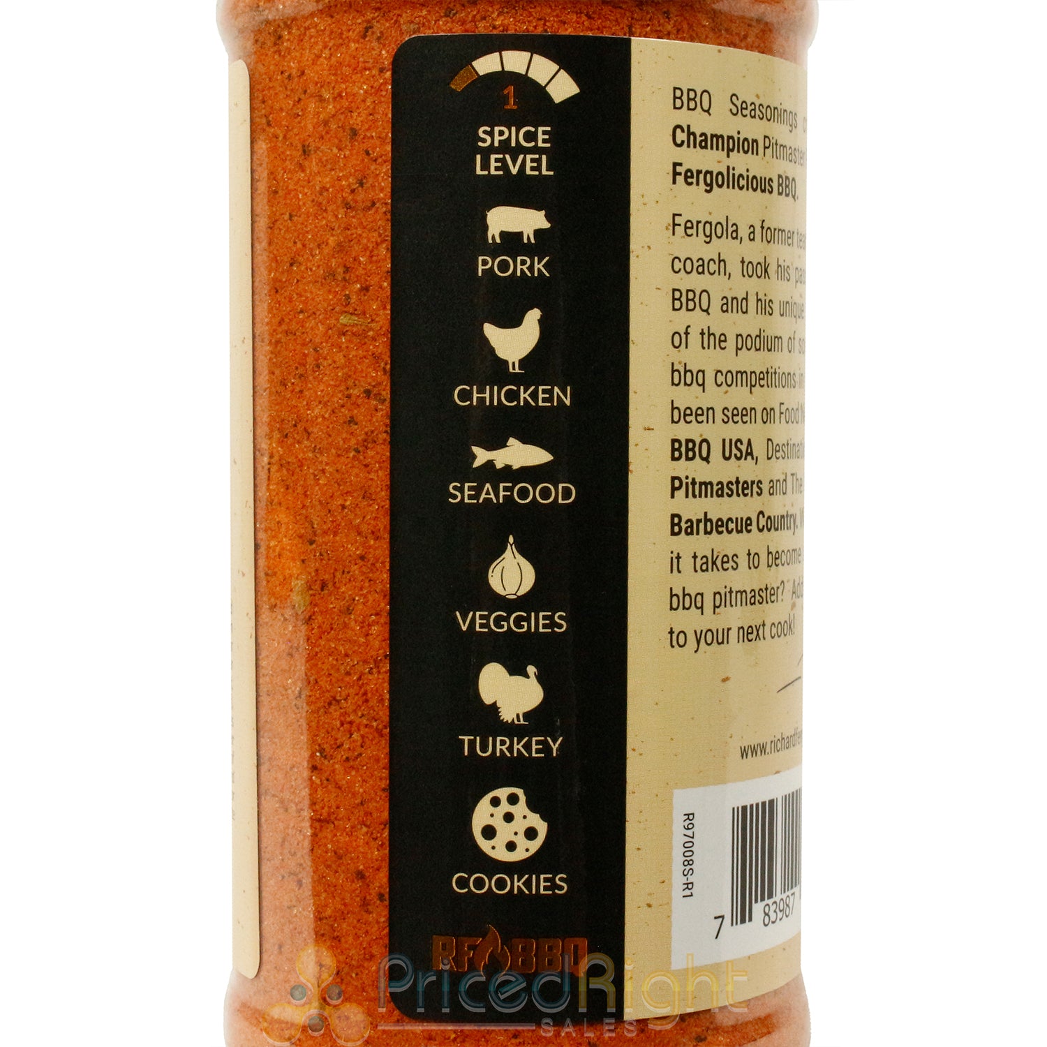 Richard Fergola BBQ Butter Pecan Rub Pork Turkey Chicken Beef Seafood 11 ounce