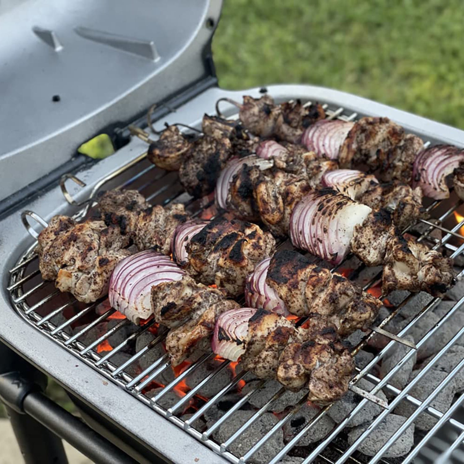 Portable Kitchens PK300-BCX Charcoal Grill & Smoker Graphite & Black
