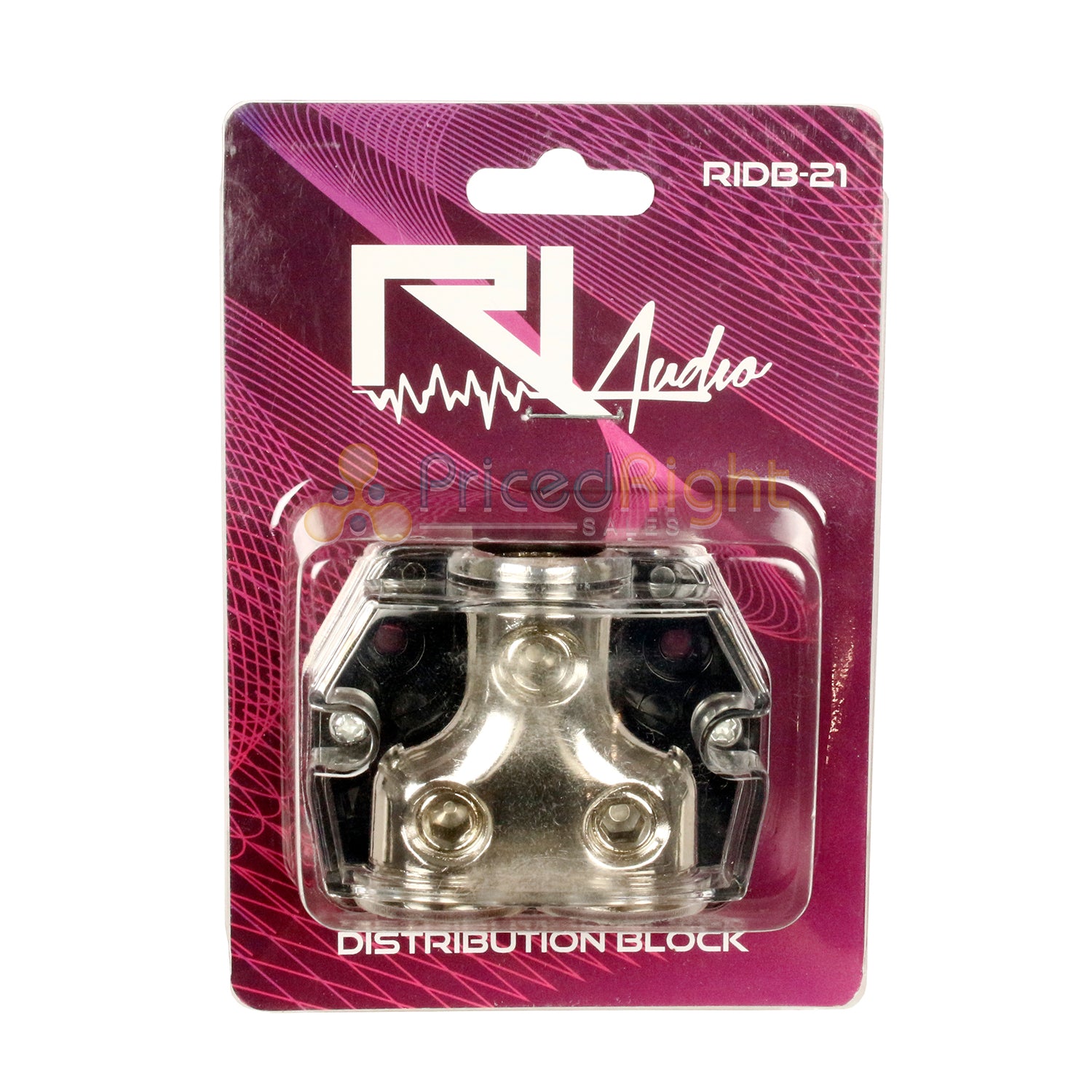 0 Gauge In Two 0/4 Gauge Out Car Audio Power Ground Distribution Block RI Audio
