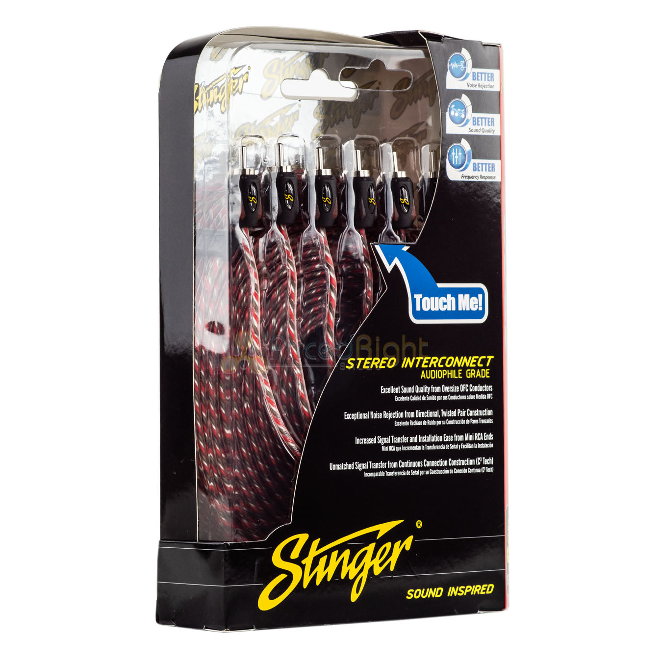 Stinger 4000 Series Interconnect Cable 6 Channel 17 Feet RCA Stereo SI4617