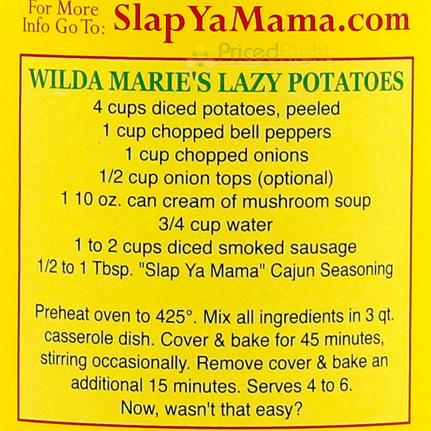 Slap Ya Mama 16oz Cajun Seasoning Award Winning Original Seasoning Walker & Sons