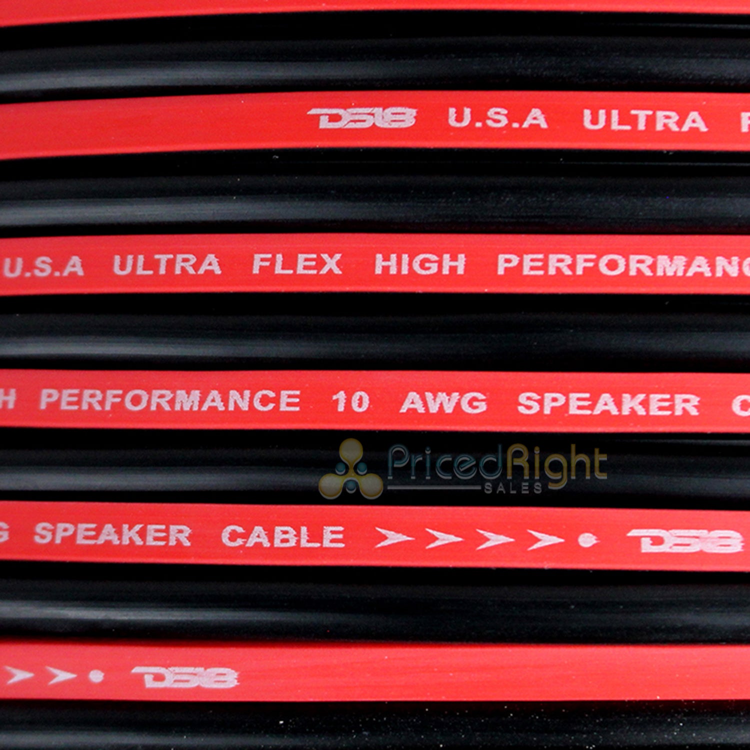 DS18 10 Gauge Speaker WIre OFC 100% Copper 250 Ft Spool Red Black SW-OFC10GA