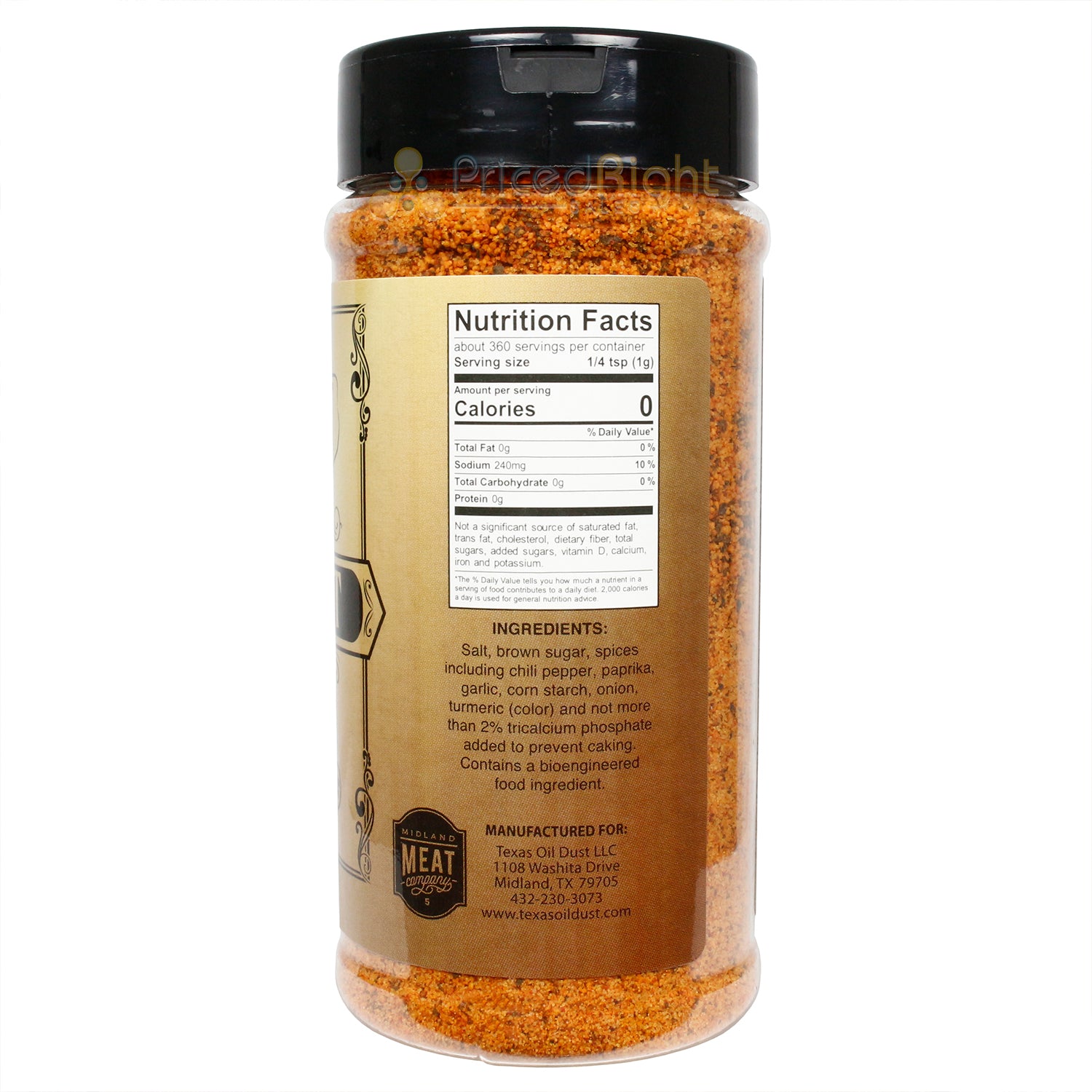 Texas Oil Dust All Purpose Seasoning Bold Flavor No MSG Gluten Free 12.6 Ounce