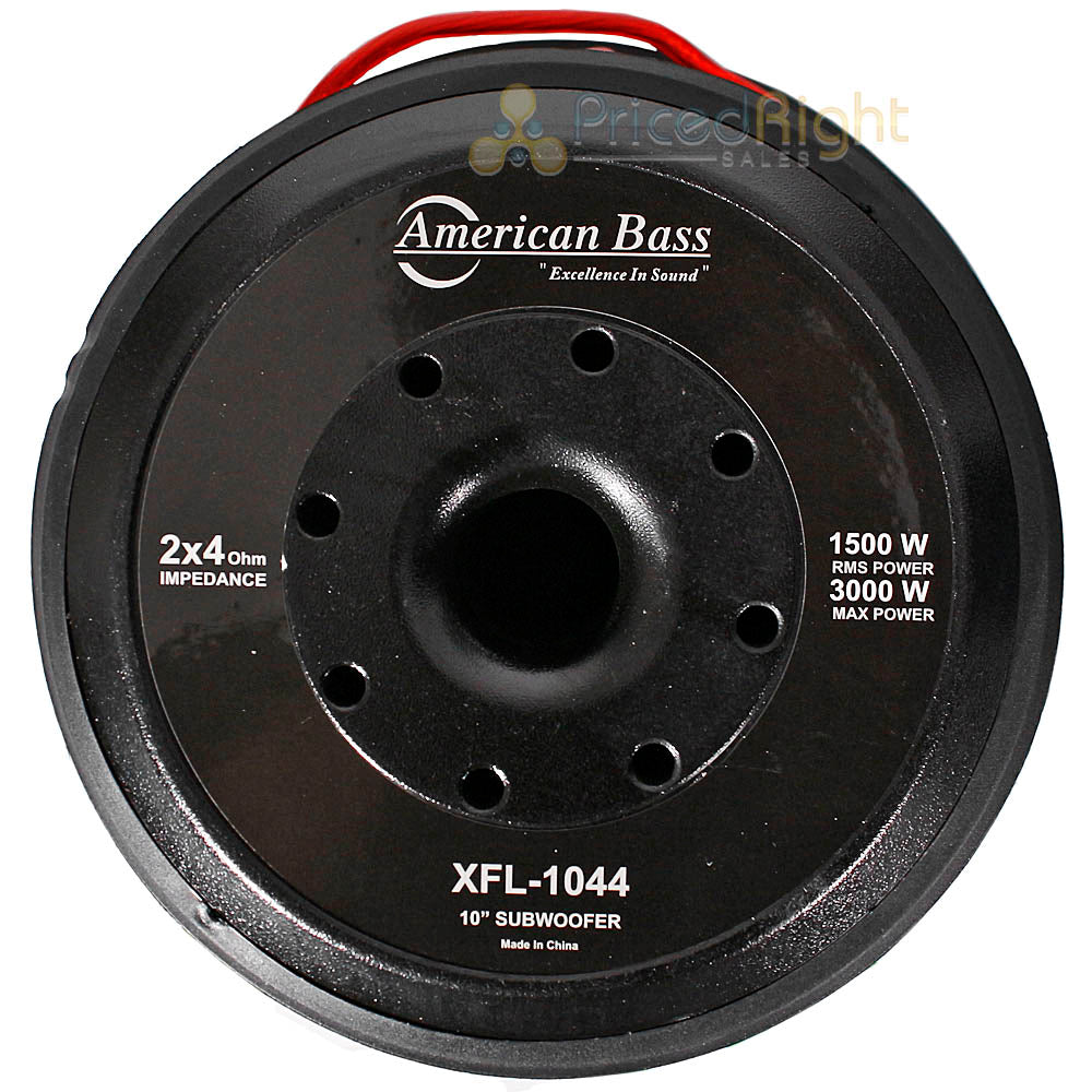 American Bass 10" Subwoofer Dual 4 Ohm 3000 Watts Max Car Audio Sub XFL Series