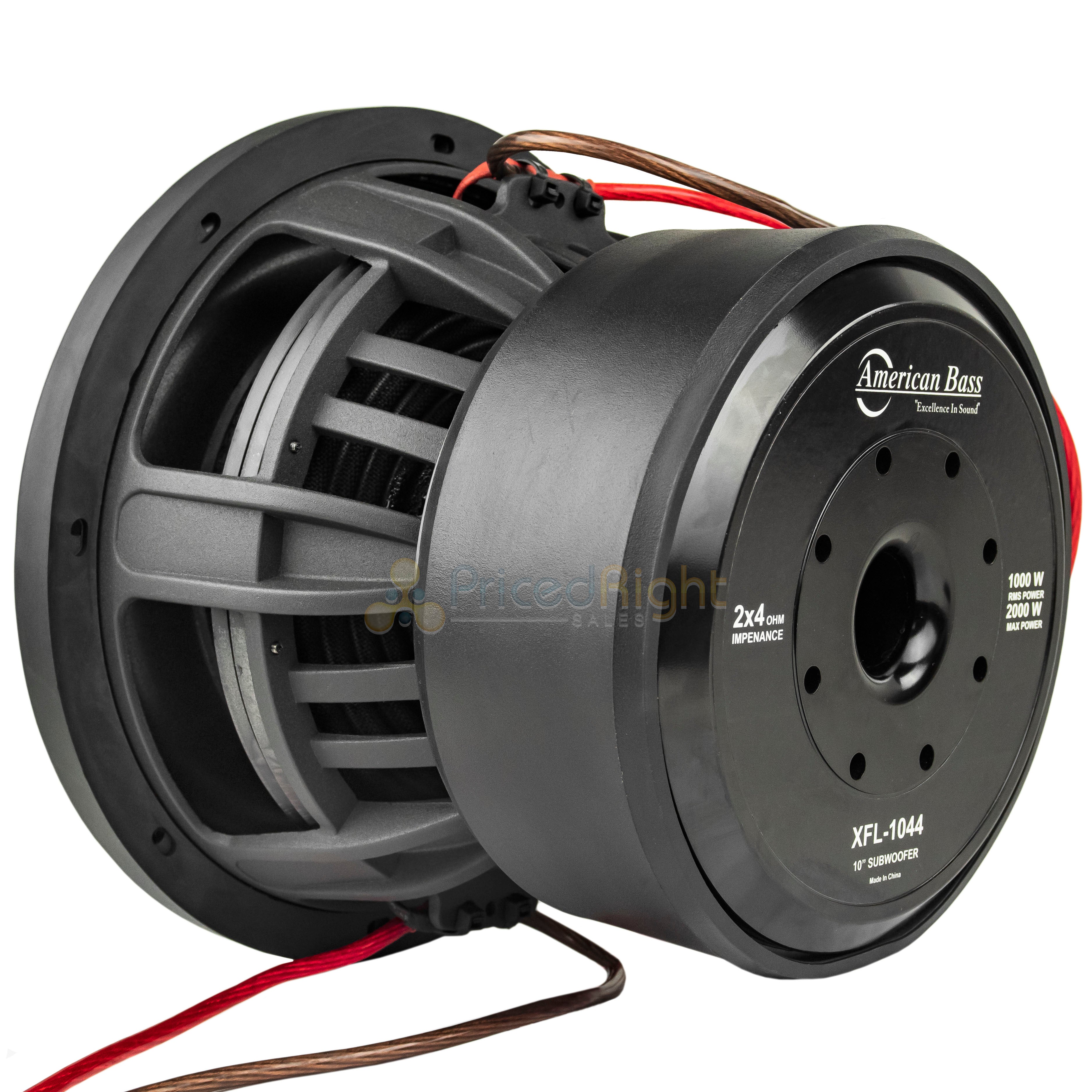 10" Subwoofers Dual 4 Ohm 3000 Watts Max Car Audio Sub 2 Pack American Bass