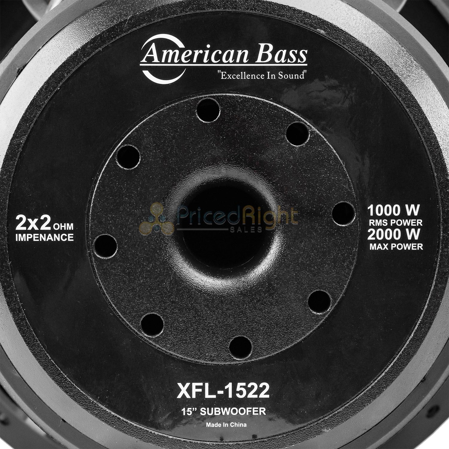 American Bass XFL-1522 15" Subwoofer Dual 2 Ohm 2000 Watts Max Car Audio Single