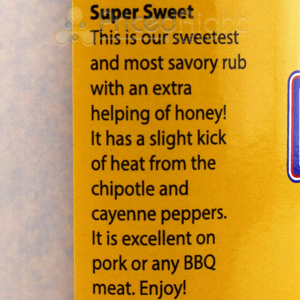 Suckle Busters 13.75 Ounce Honey Bbq Pork & Chicken Dry Rub Competition Rated