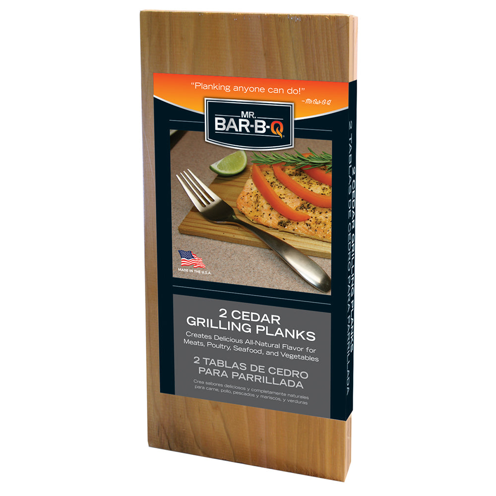 Mr. Bar-B-Q Natural Cedar Planks Grilling Wood Planks 2 Pack 05020Y