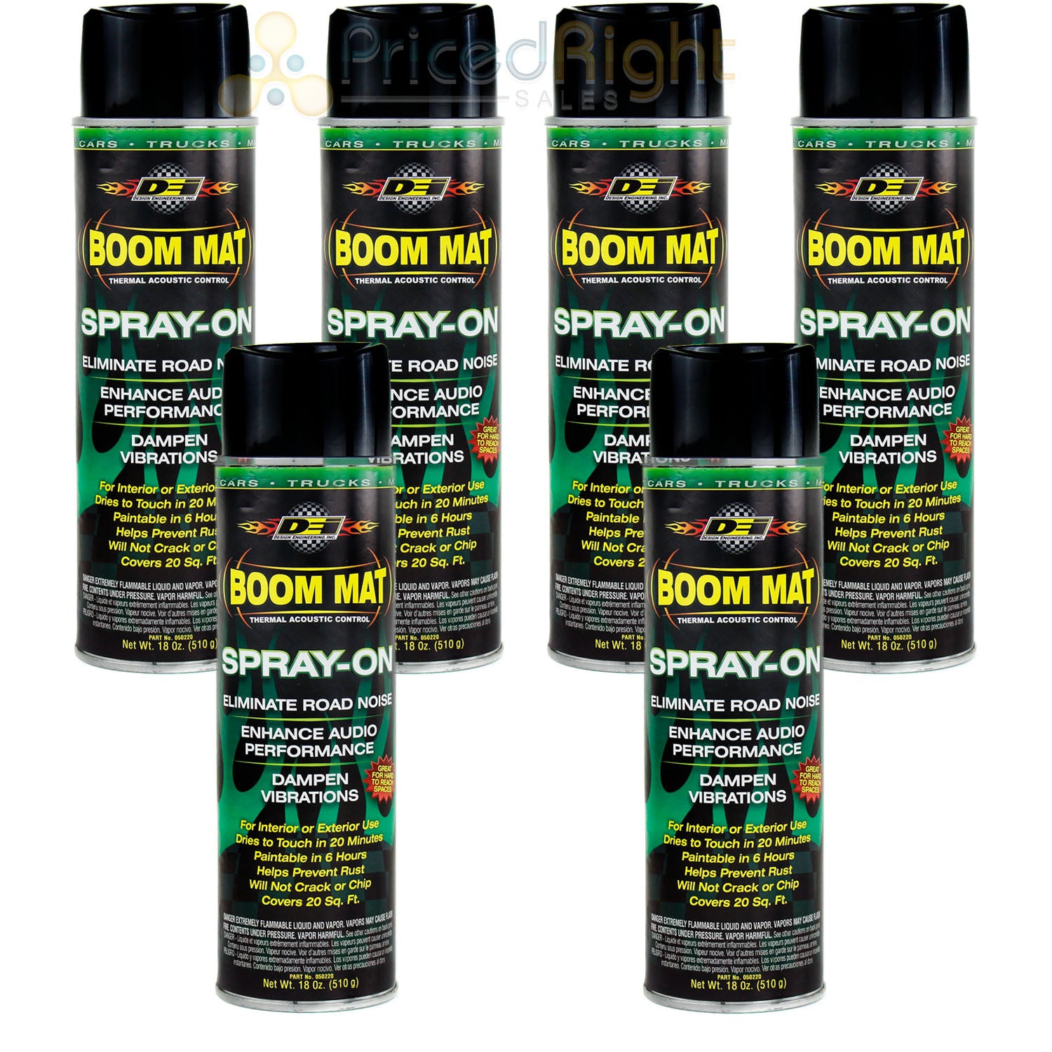 Sound Deadening DEI Boom Mat Spray On 6 Pack Enhance Audio Eliminate Road Noise
