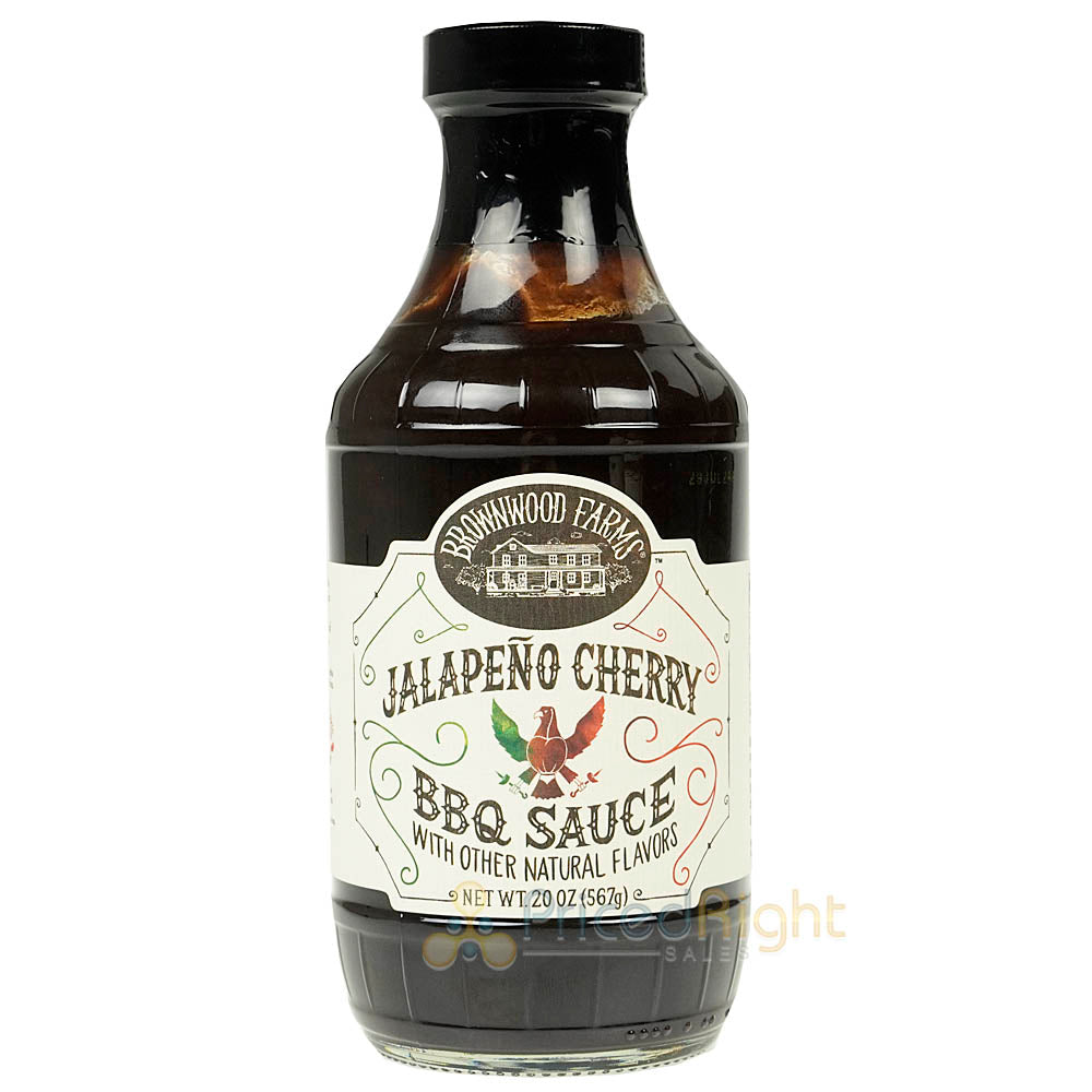 Brownwood Farms Sweet Heat Jalapeno Cherry BBQ Sauce Gluten Free Farm Fresh 20oz