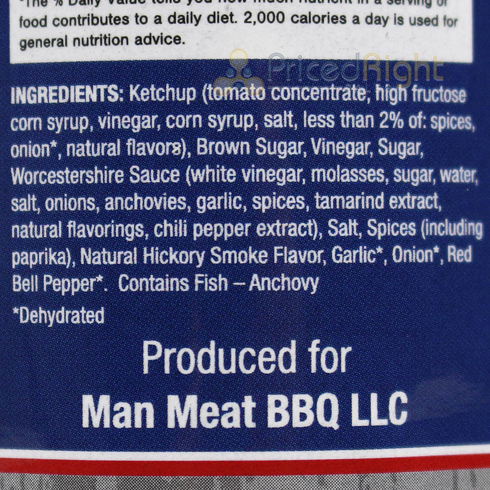 The Real Man Meat BBQ 16 Oz Sweet & Smoky Competition BBQ Sauce 11000-ManMeat