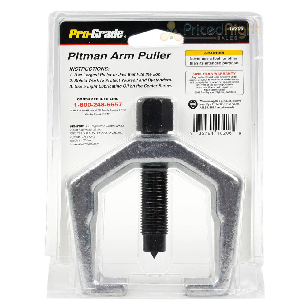 ProGrade Pitman Arm Puller for Cars Trucks SUVs 1-5/16" Opening Heavy Duty Steel
