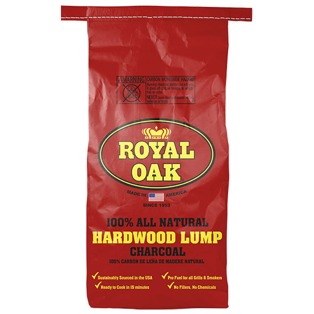Royal Oak Lump Charcoal 100% All Natural American Oak Hickory Hardwood 15.4 lbs