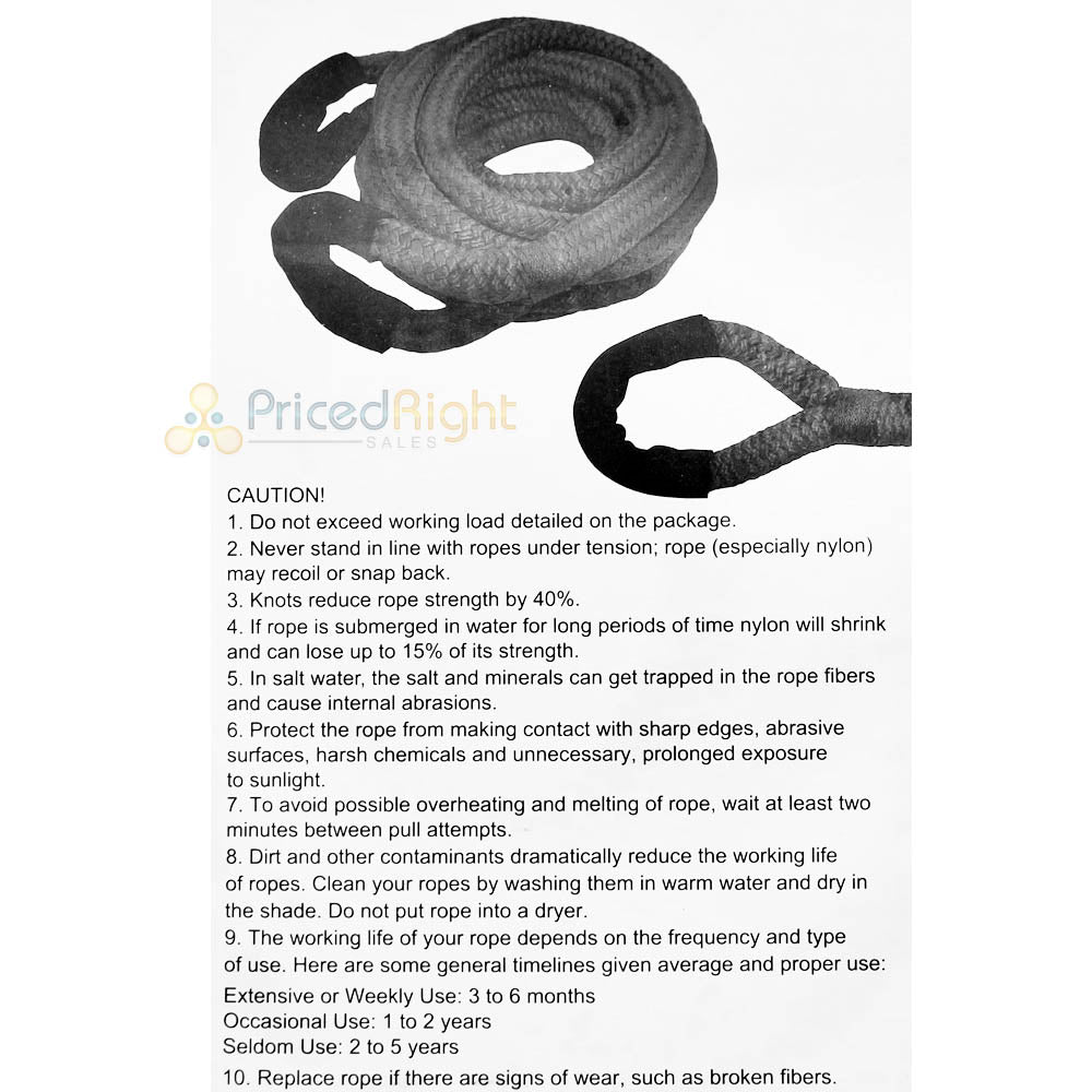 GRIP Tools 20' x 7/8" Kinetic Energy Recovery Tow Rope 28818