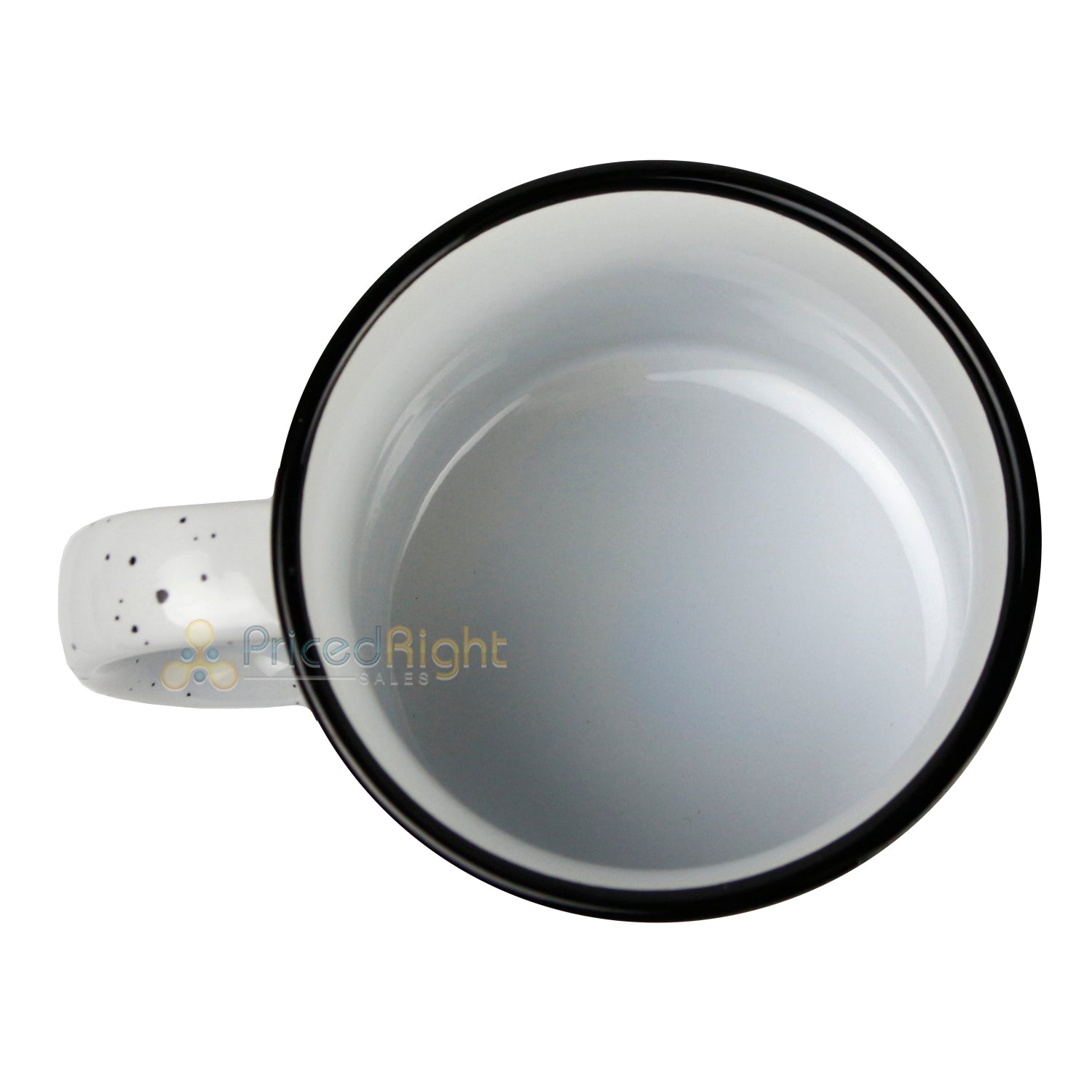 Ruby Brew Campfire Ceramic Microwave-Safe Mug With Handle 13 Oz. Speckled White