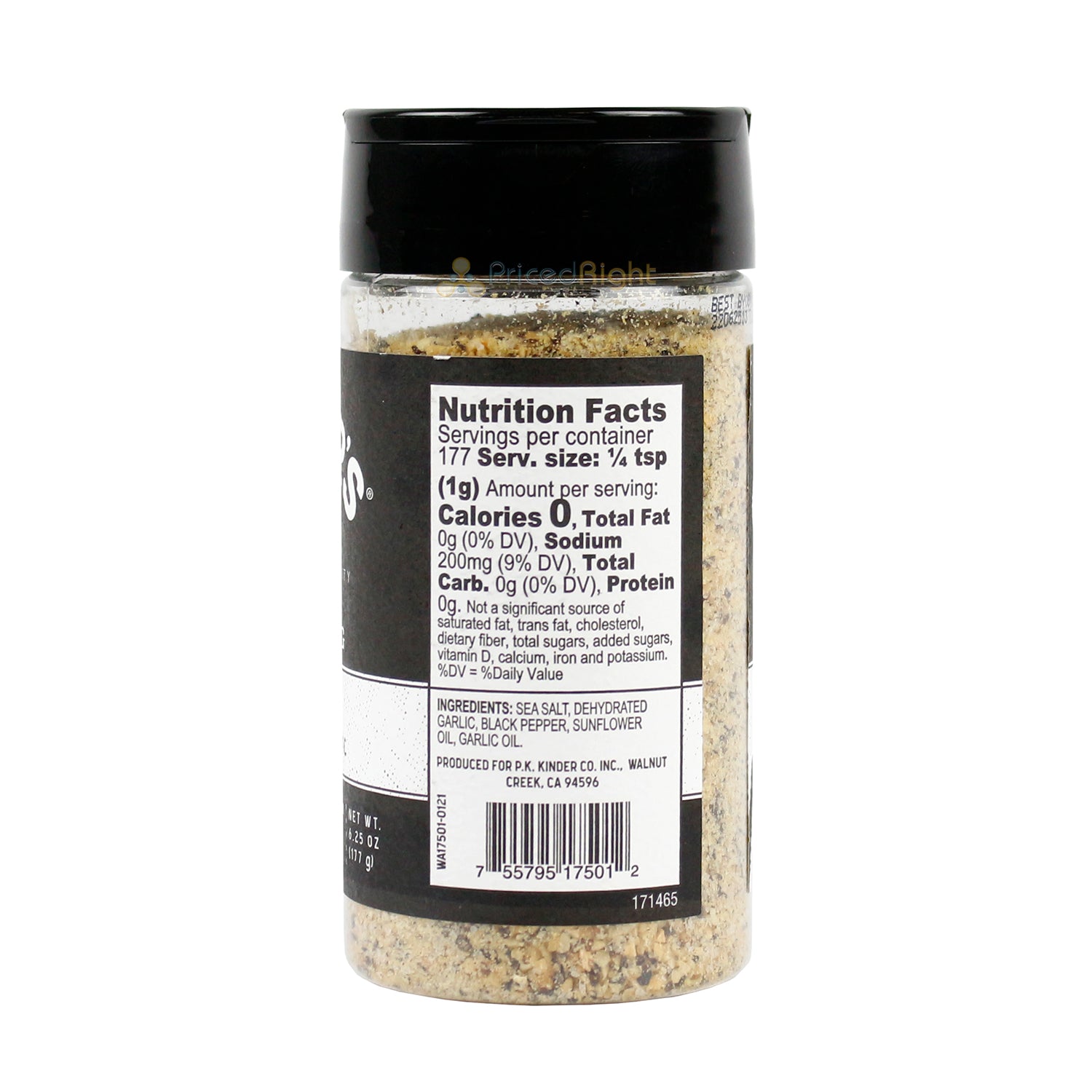Kinder's The Blend Salt Pepper and Garlic Handcrafted Seasoning No MSG 6.25 oz