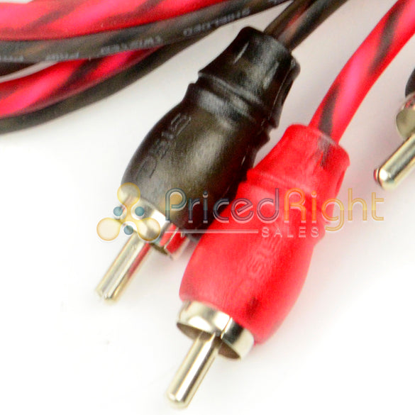 DS18 3 FT 2 Channel Twisted Premium Audio Interconnect RCA Cable DS18-RCA3FT