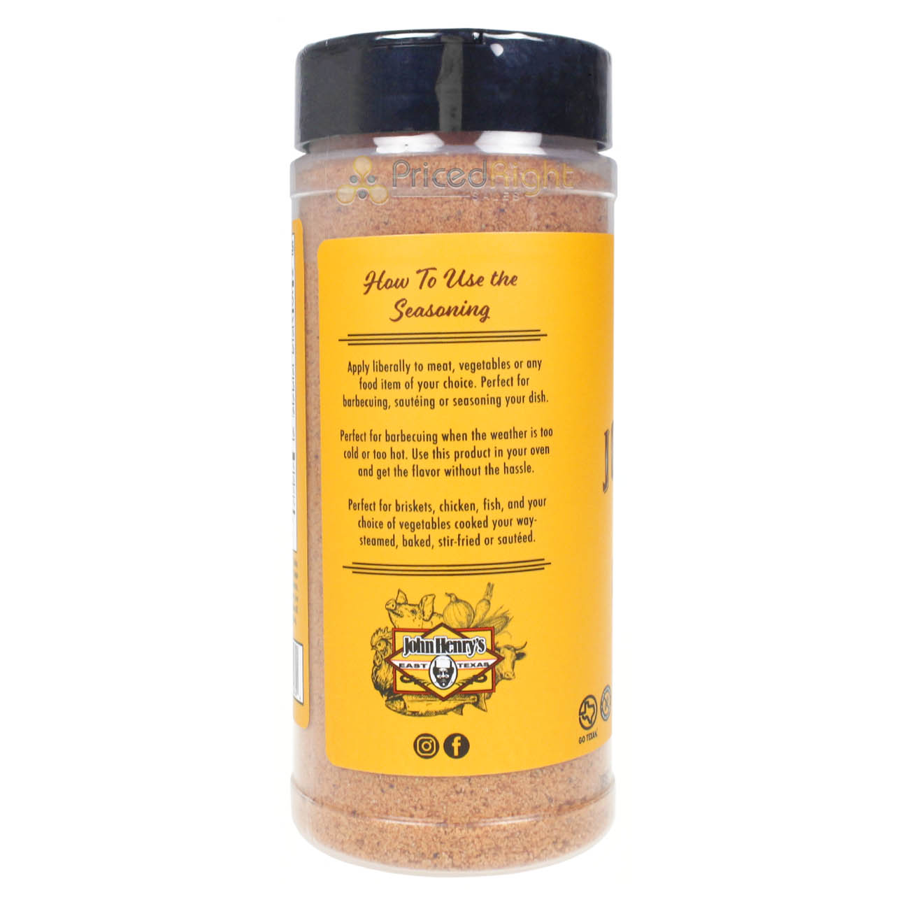 John Henry's Store Sugar Maple Rub Seasoning 11 Oz Bottle All Purpose 55151