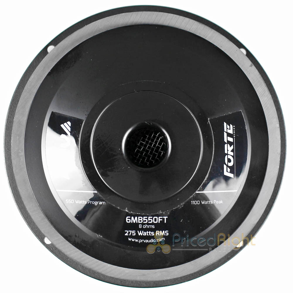 PRV Audio 6" Mid Bass Loudspeaker 550 Watts Max Car Audio 8 Ohm 6MB550FT Single