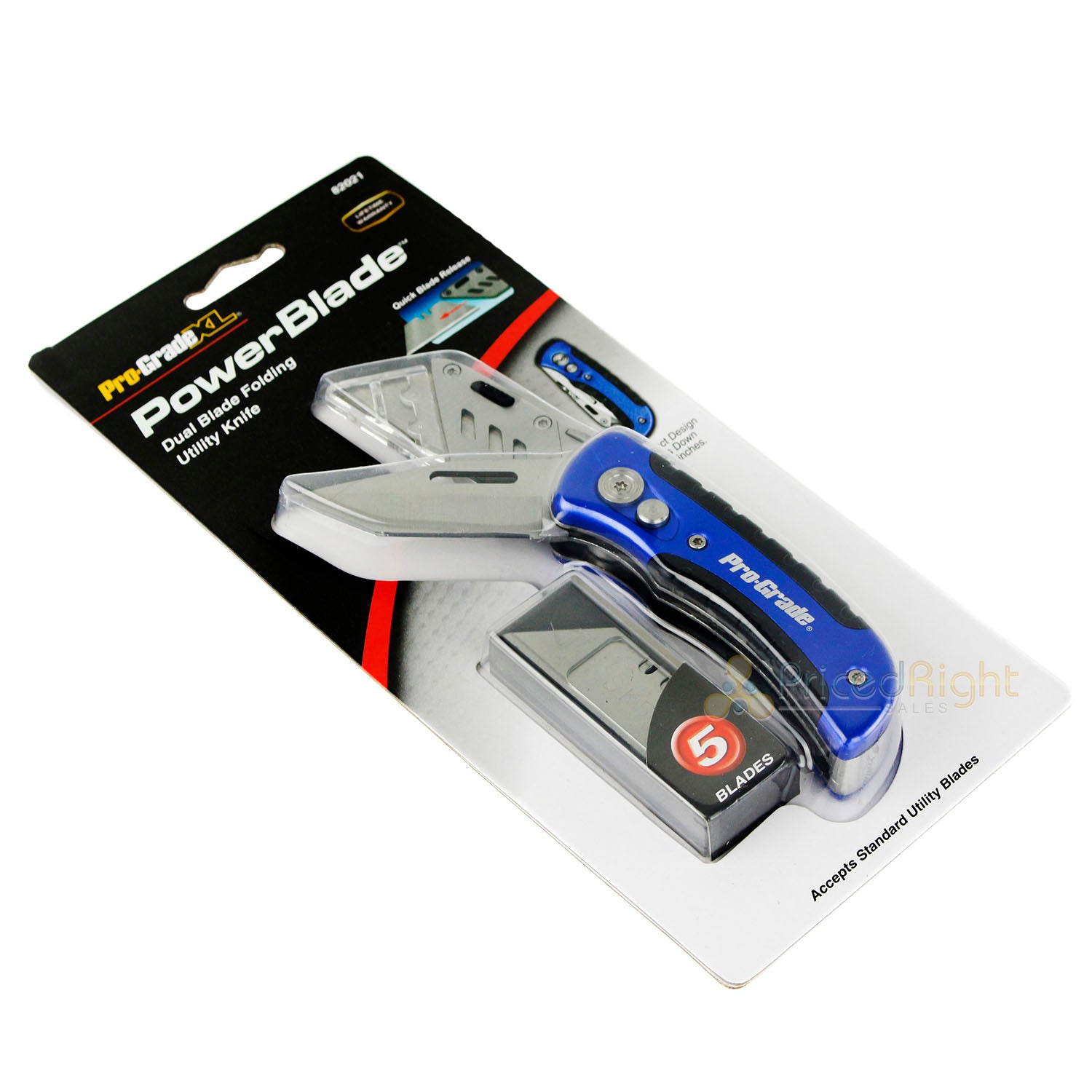 Pro-Grade XL PowerBlade Dual Blade Folding Utility Knife 2-in-1 82021