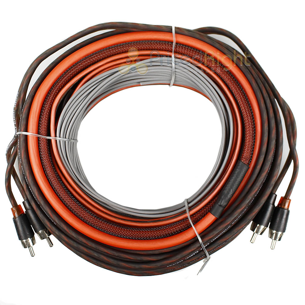 Alphasonik 8 Gauge Amplifier Wiring Kit Orange Power Wire ANL Fuse Style AAK8G