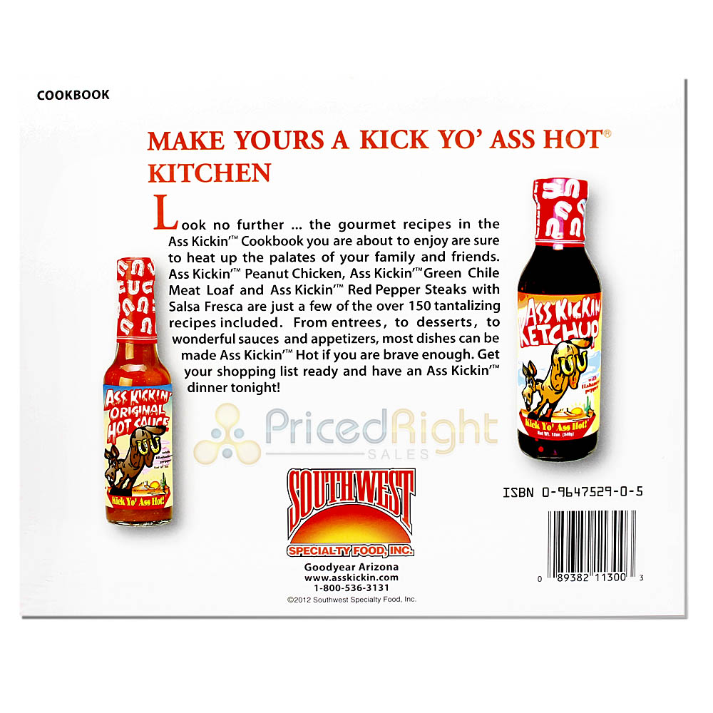 Ass Kickin' Cookbook 180 Recipes Entrees Cooking Food Kitchen ISBN 0-9647529-0-5