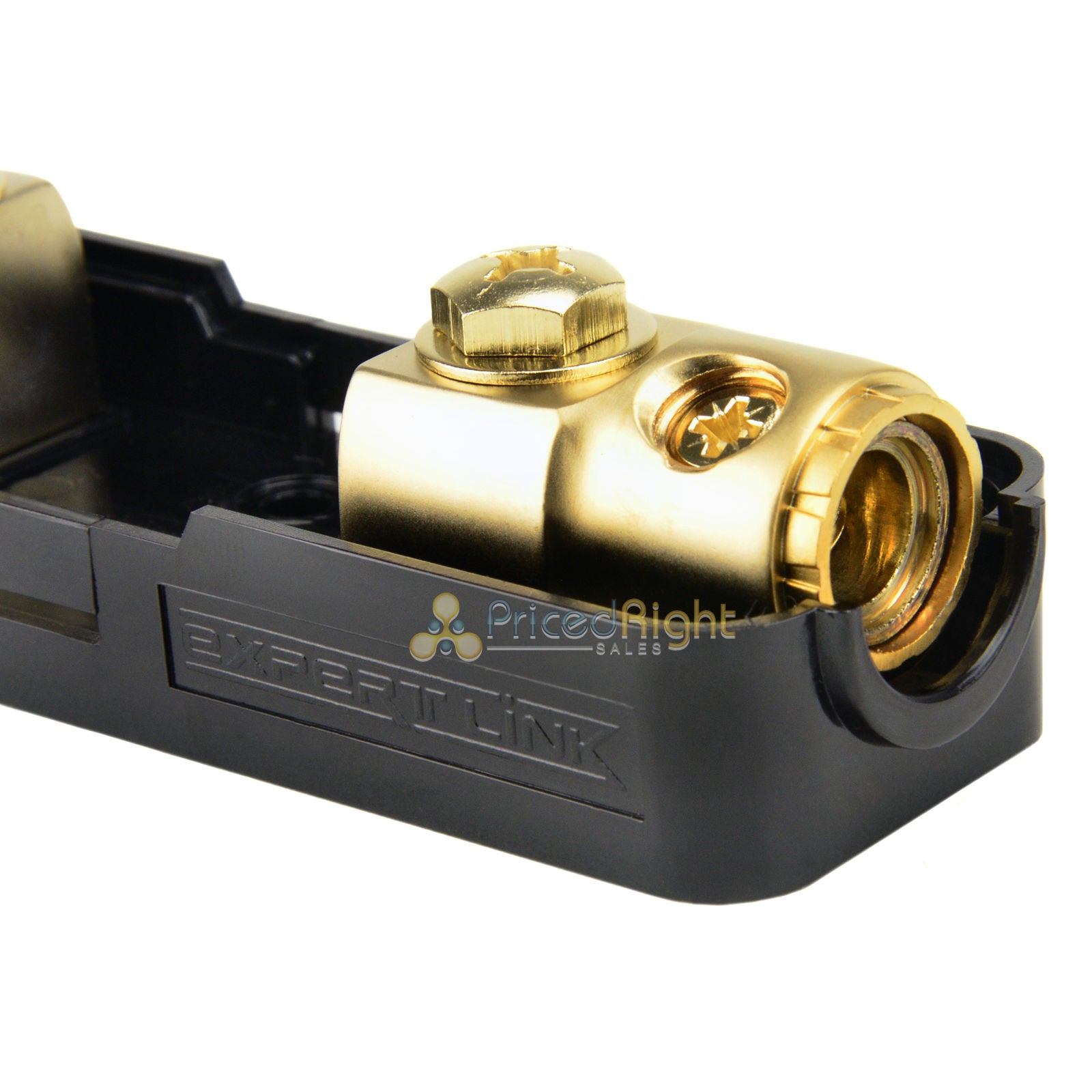 Gold Inline ANL Fuse Holder 0 2 Gauge Input & Output Adapters Xscorpion ANL02G