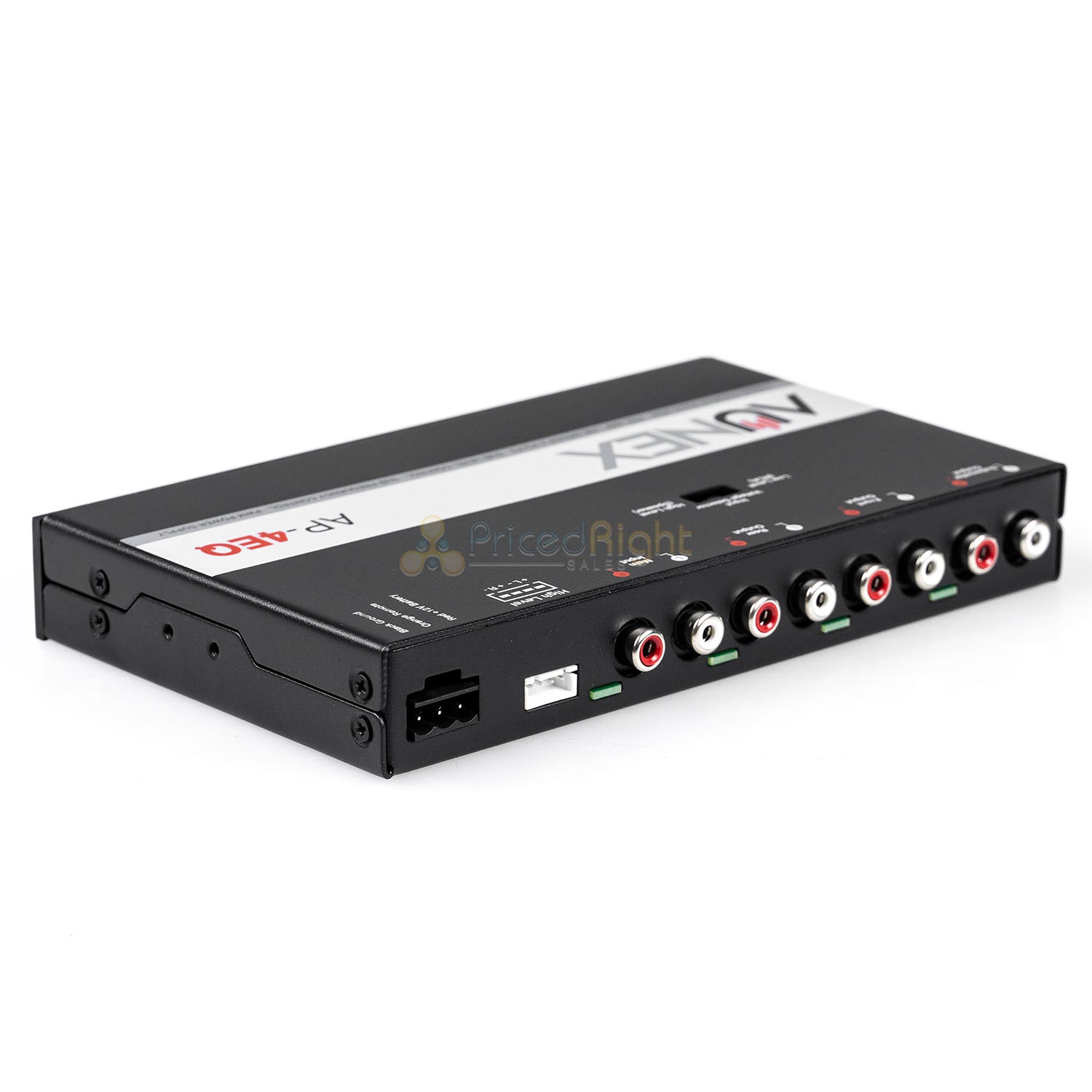 Aunex Audio 4 Band Equalizer Car Audio 9V Output AUX Input Performance EQ AP-4EQ