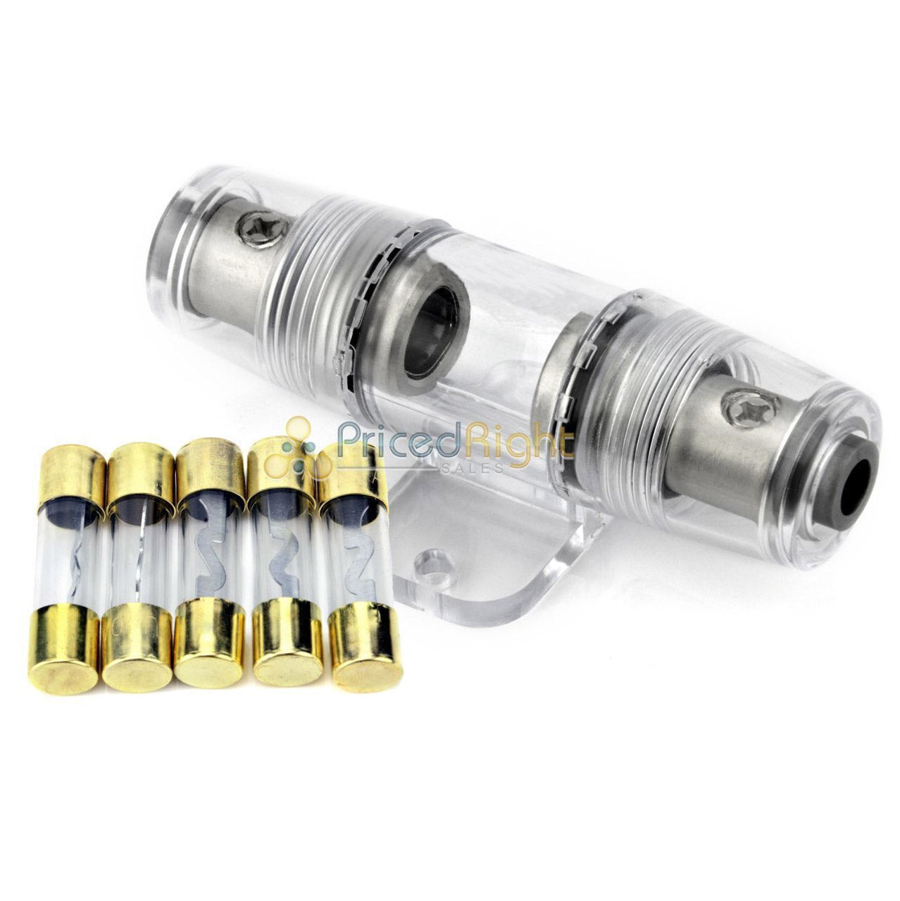 4 or 8 Gauge AGU Fuse Holder In Line with 5 Pack 100 AMP AGU Fuses